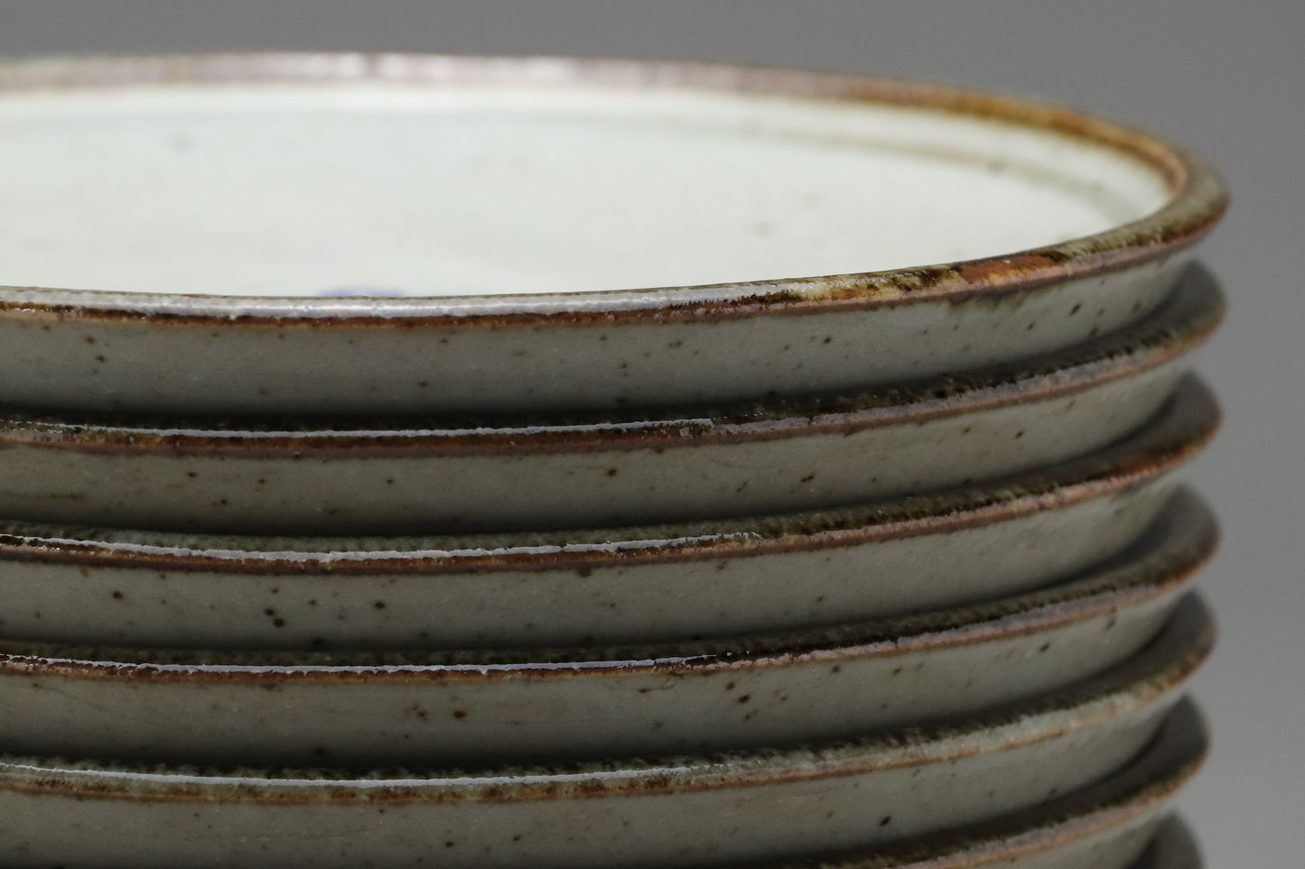 Japanese Plates Set of 10 | Blue Flower Dishes | Vintage Stoneware | Rustic Appetizer Dessert Tableware | Vintage Pottery Plates Sets 10 pcs