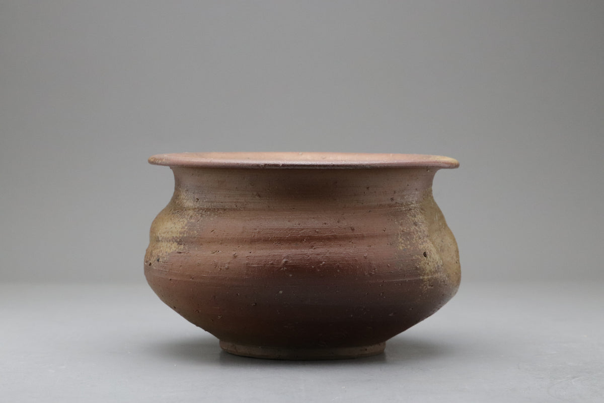 Bizen Ware Kensui by Toho Kimura | Japanese Tea Ceremony Bowl | Matcha Slop Bowl | Vintage Wabi Sabi Pottery | Handcrafted Clay Art Japanese