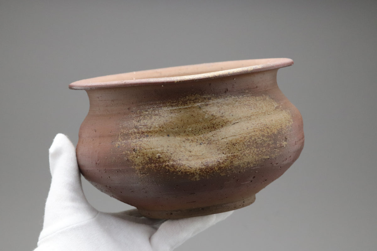 Bizen Ware Kensui by Toho Kimura | Japanese Tea Ceremony Bowl | Matcha Slop Bowl | Vintage Wabi Sabi Pottery | Handcrafted Clay Art Japanese
