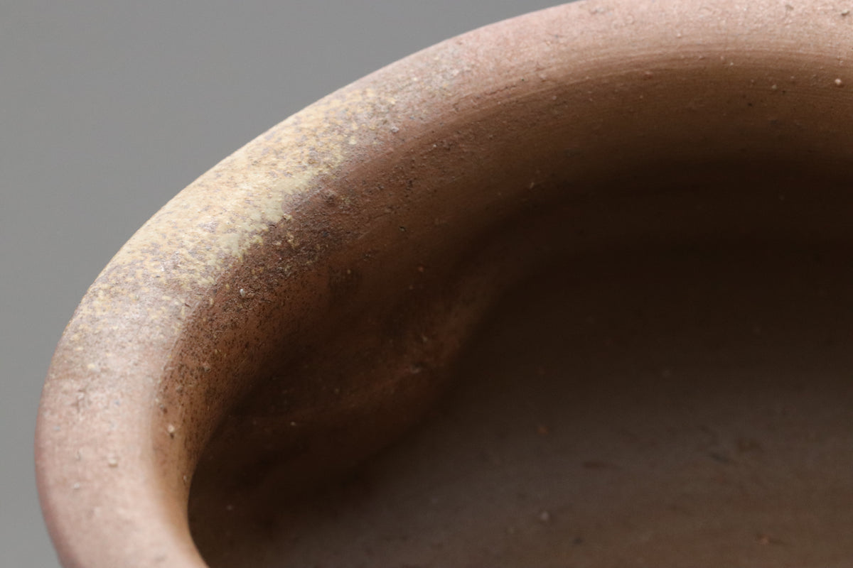 Bizen Ware Kensui by Toho Kimura | Japanese Tea Ceremony Bowl | Matcha Slop Bowl | Vintage Wabi Sabi Pottery | Handcrafted Clay Art Japanese