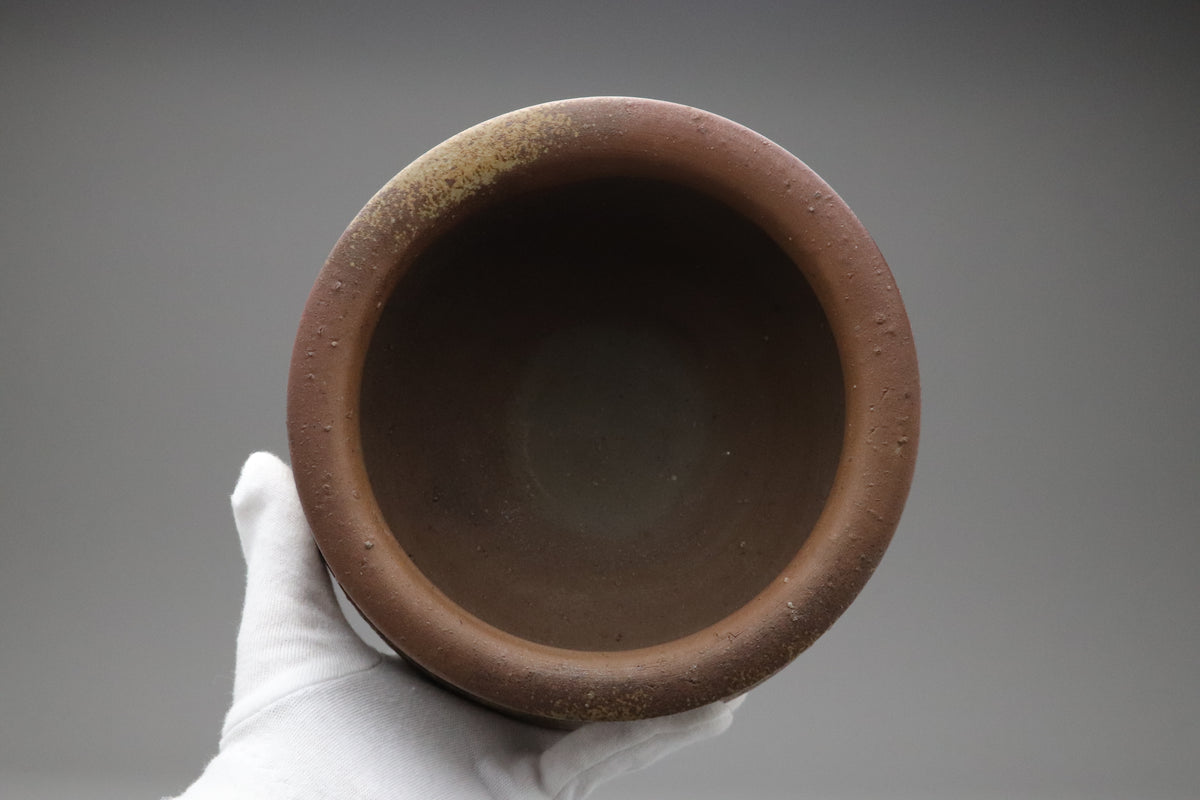 Bizen Ware Kensui by Toho Kimura | Japanese Tea Ceremony Bowl | Matcha Slop Bowl | Vintage Wabi Sabi Pottery | Handcrafted Clay Art Japanese