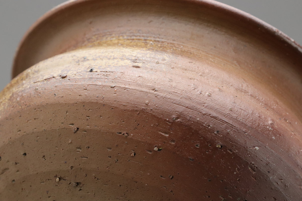 Bizen Ware Kensui by Toho Kimura | Japanese Tea Ceremony Bowl | Matcha Slop Bowl | Vintage Wabi Sabi Pottery | Handcrafted Clay Art Japanese