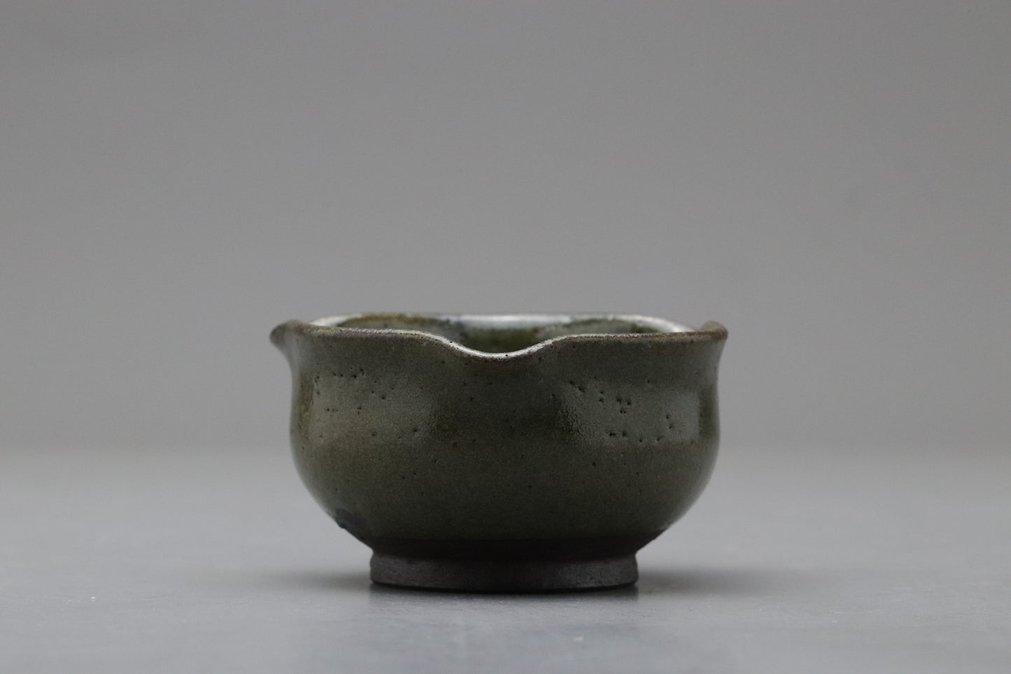 Japanese Small Bowls Set of 5 | Vintage Oribe Green Glaze | Katakuchi shape Sake Cup | Wabi Sabi Pottery Utsunomiya | Handmade Side Dish Lot 5