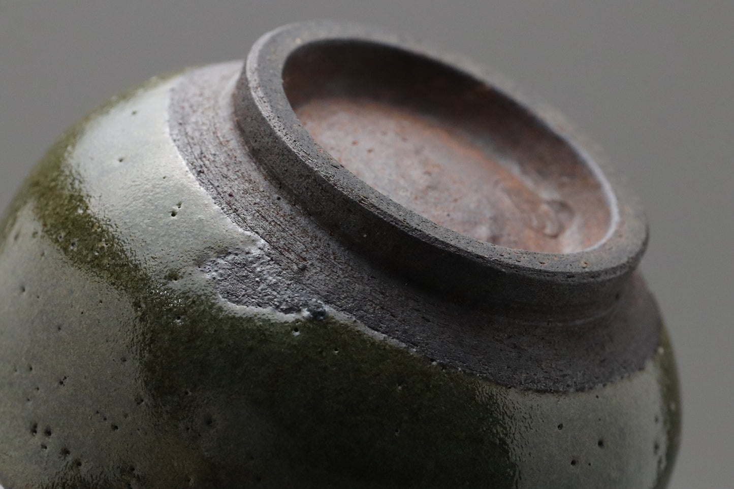 Japanese Small Bowls Set of 5 | Vintage Oribe Green Glaze | Katakuchi shape Sake Cup | Wabi Sabi Pottery Utsunomiya | Handmade Side Dish Lot 5