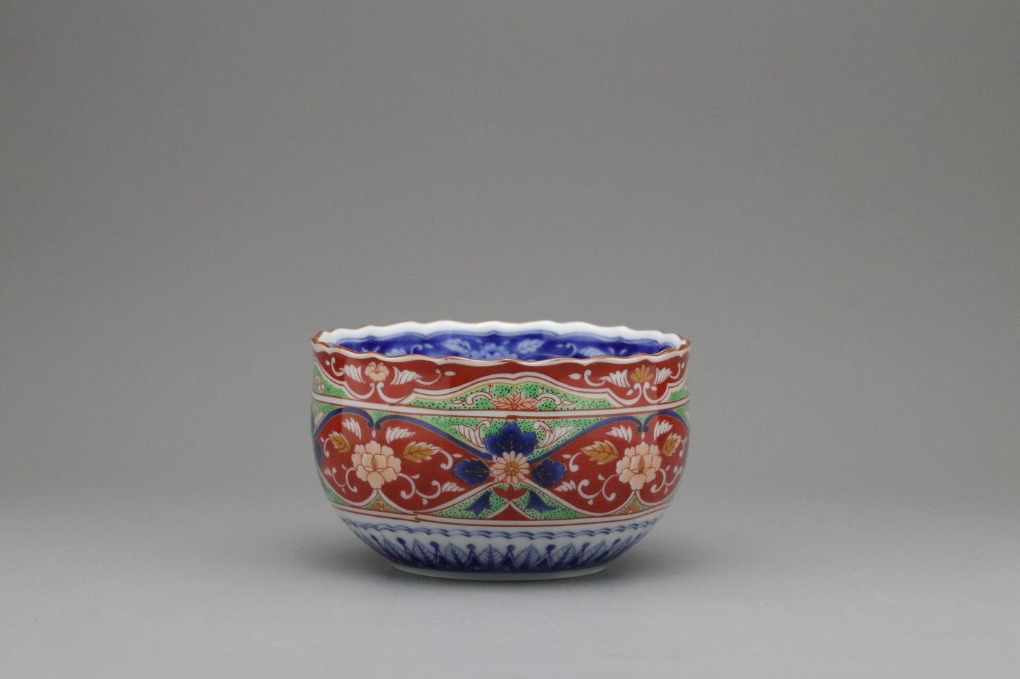 Kozangama Sometsunishiki Hanacho Teacups Set | Authentic Hand-Painted Arita Ware Porcelain Yunomi for Traditional Japanese Tea Ceremony Gift