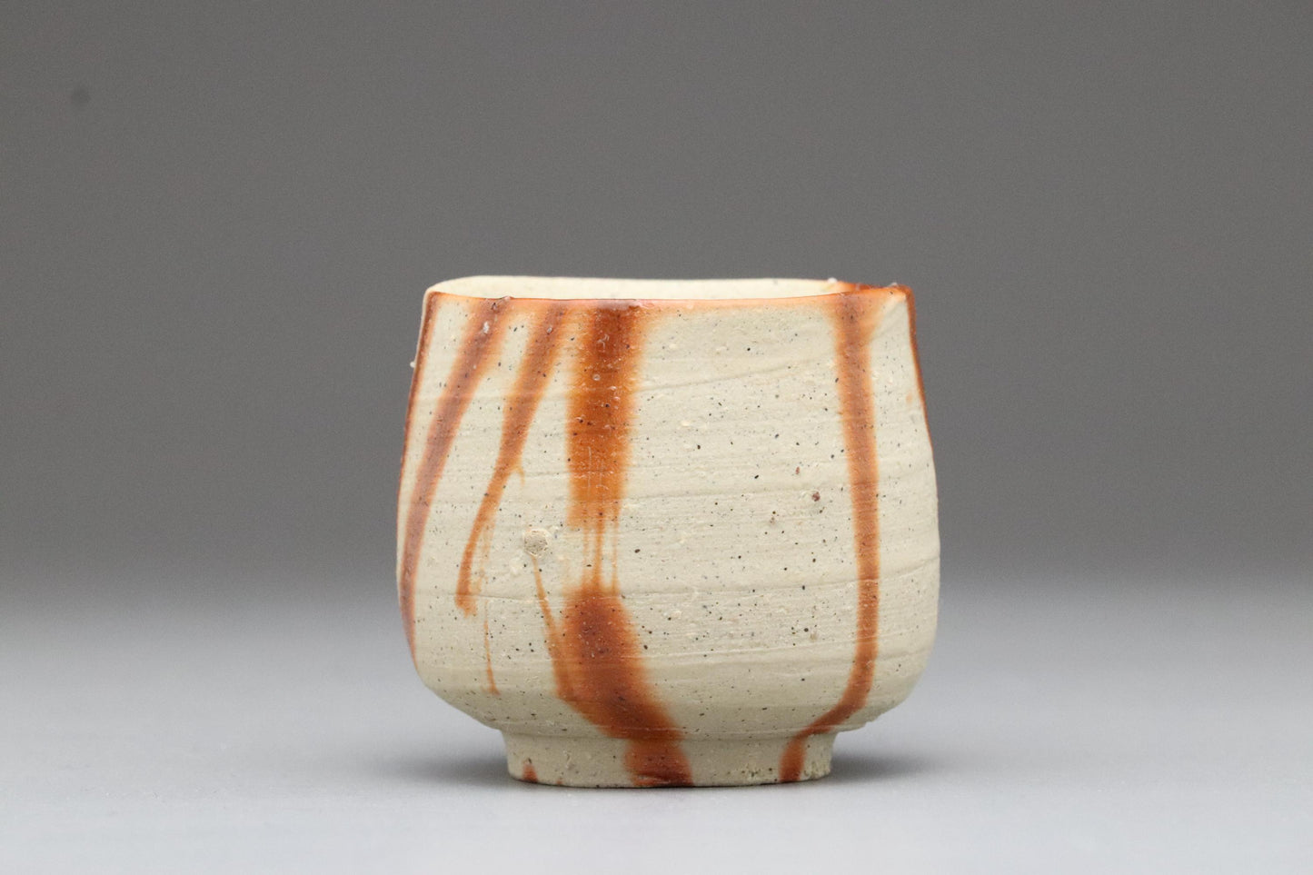 Bizen Ware Sake Cup by Yuichi Yamamoto | Wood-Fired Ochoko with Signed Box | Japanese Wabi-Sabi Pottery | Vintage Bizen-yaki Shochu Cup