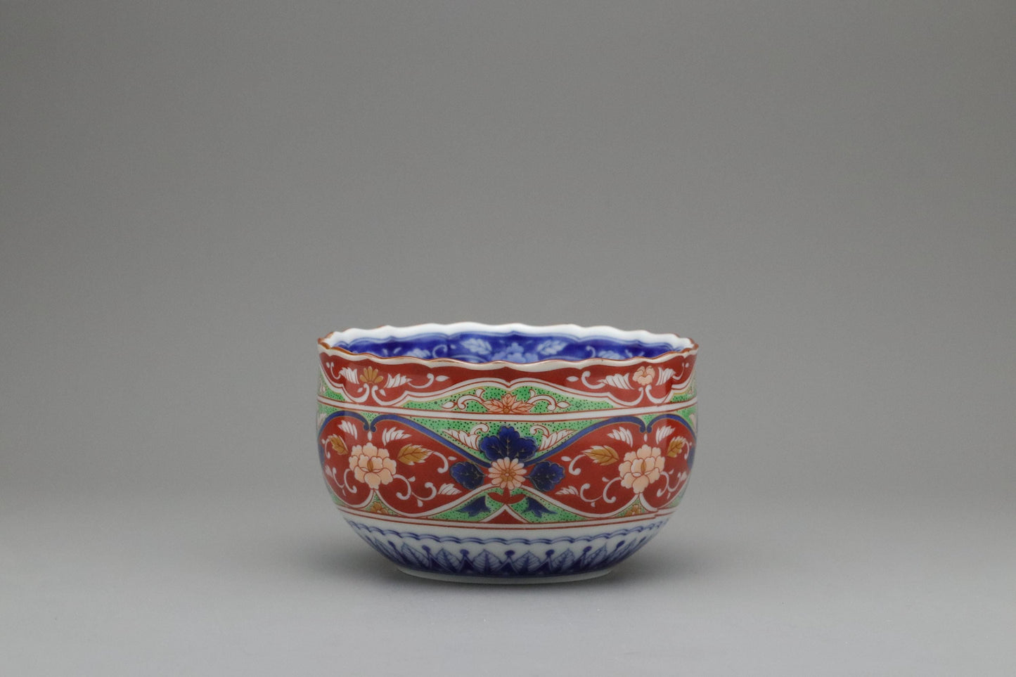 Kozangama Sometsunishiki Hanacho Teacups Set | Authentic Hand-Painted Arita Ware Porcelain Yunomi for Traditional Japanese Tea Ceremony Gift