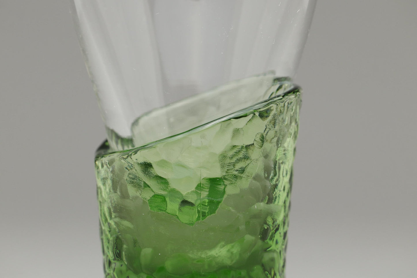 Vintage Toyo Sasaki Glass Sake Cups Set of 5 | Emerald Green Textured Japanese Drinking Glasses | Modern Barware Collectible